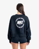 NIKE S&C WOMEN'S CREWNECK BLACK/WHITE